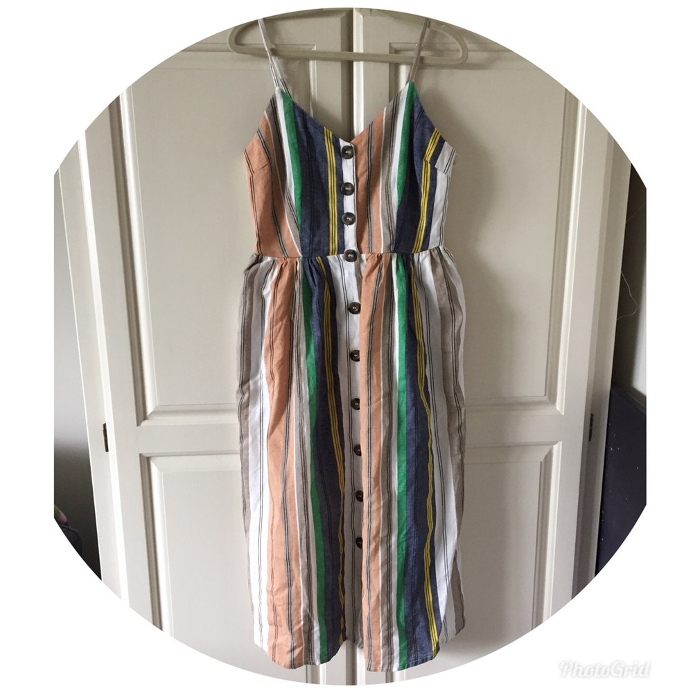 JAPNA Stripe Cotton Sun Dress